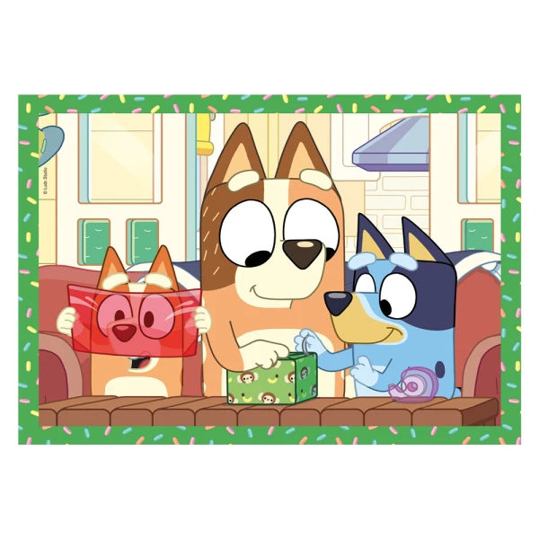 CLEMENTONI ΠΑΙΔΙΚΟ ΠΑΖΛ 4 ΣΕ 1 SUPER COLOR BLUEY 12-16-20-24 ΤΜΧ