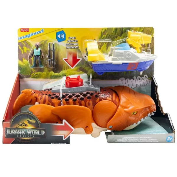 IMAGINEXT JURASSIC WORLD REBIRTH AQUACHOMP CHASE MOSASAURUS