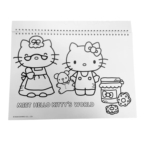 DRAWING PAD 23X33 cm 40 SHEETS AND STICKERS HELLO KITTY