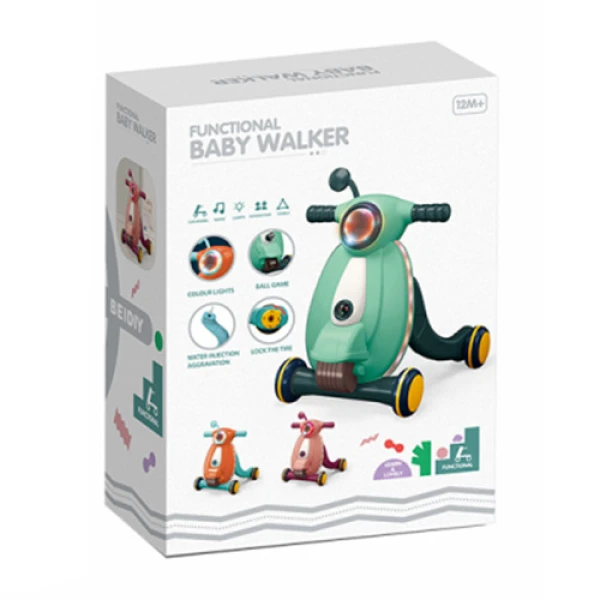 BABY WALKER MOTORCYCLE WITH LIGHTS AND SOUNDS GREEN