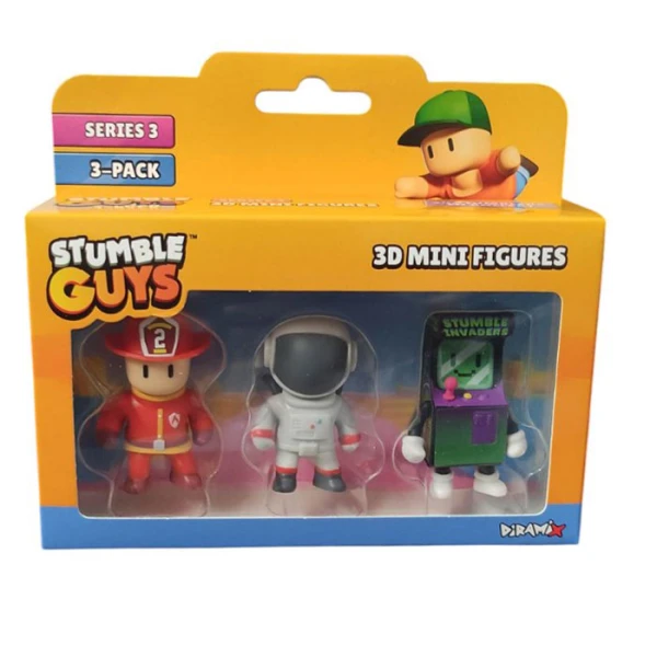 STUMBLE GUYS SERIES 3 3D MINI FIGURES 3 PACK - SEVERAL DESIGNS