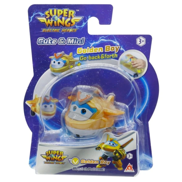 SUPER WINGS ELECTRIC HEROES STUNT & PULL BACK GOLDEN BOY