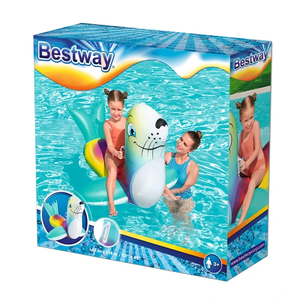 BESTWAY ΦΟΥΣΚΩΤΟ RIDE-ON 157X114 εκ. FLASH N\' SPLASH ΦΩΚΙΑ