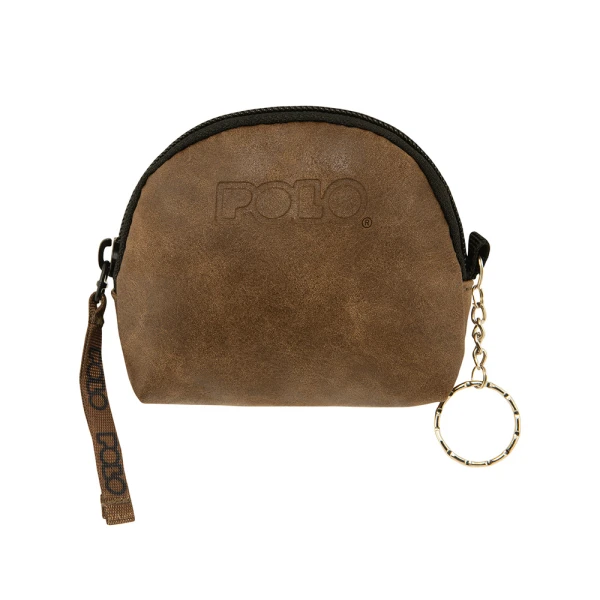 POLO 2026 MINI SEMI-CIRCULAR WALLET MATTE DARK BROWN