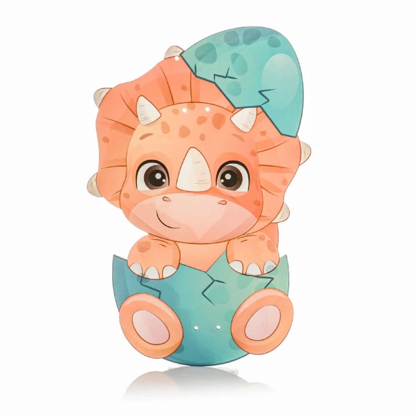 FEELING WOOD HANDMADE CANDLE DINOSAUR AUSTRONAUT ORANGE