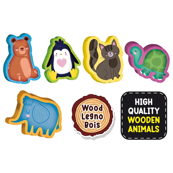 LISCIANI MONTESSORI BABY ΕΚΠΑΙΔΕΥΤΙΚΟ ΠΑΙΧΝΙΔΙ WOOD ANIMAL FUN