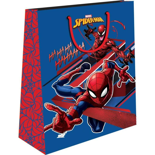 ΧΑΡΤΙΝΗ ΣΑΚΟΥΛΑ ΔΩΡΟΥ 26X32X12 εκ. SPIDERMAN - 2 ΣΧΕΔΙΑ