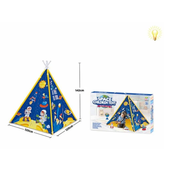 BLUE PLAY TENT WITH LIGHT
