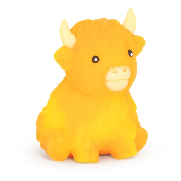 KEYCRAFT SQUISHY RAINBOW HIGHLAND COW - 3 COLORS