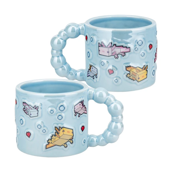 PALADONE 400ml BUBBLE SHAPED MUG MINECRAFT-AXOLOTL