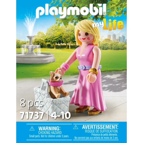 PLAYMOBIL MY LIFE WOMAN WITH CHIHUAHUA AND BASKET