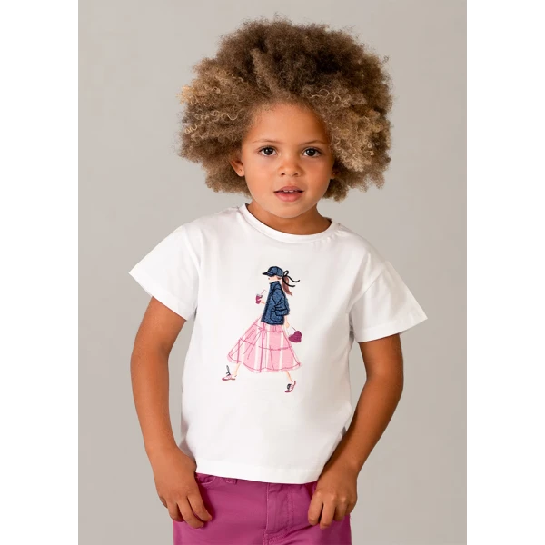 MAYORAL BLOUSE SHORT SLEEVES WHITE 
