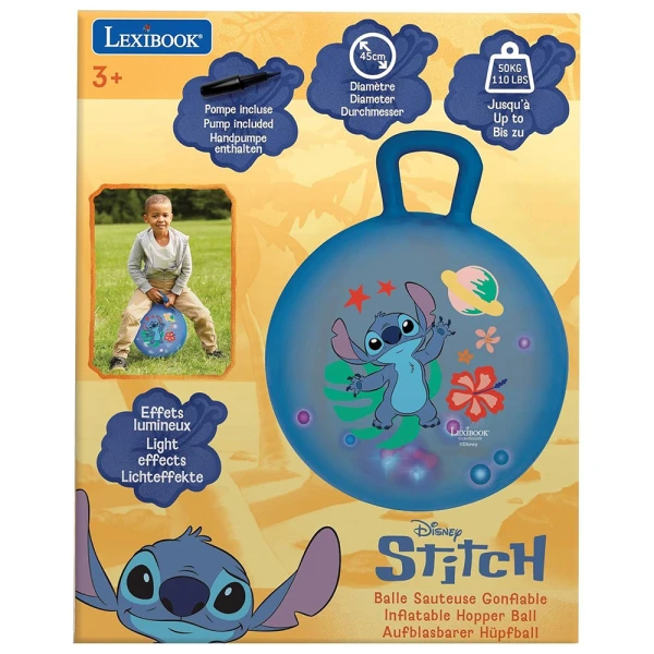 LEXIBOOK ΦΟΥΣΚΩΤΗ ΜΠΑΛΑ ΑΝΑΠΗΔΗΣΗΣ STITCH ΜΕ ΦΩΣ