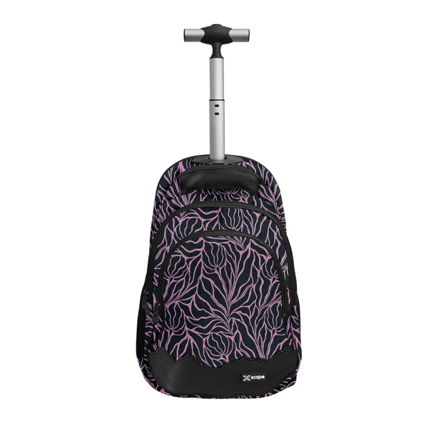 MULTI-COMPARTMENT TROLLEY BACKPACK ROSES XSCAPE