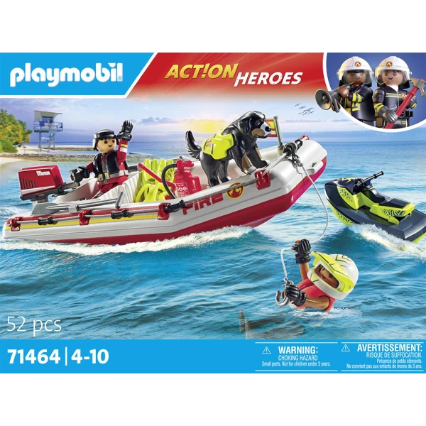 PLAYMOBIL CITY ACTION FIREBOAT WITH AQUA SCOOTER