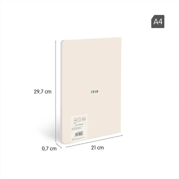 MILAN A4 BOUND NOTEBOOK 48 SHEETS COLLECTION BEIGE