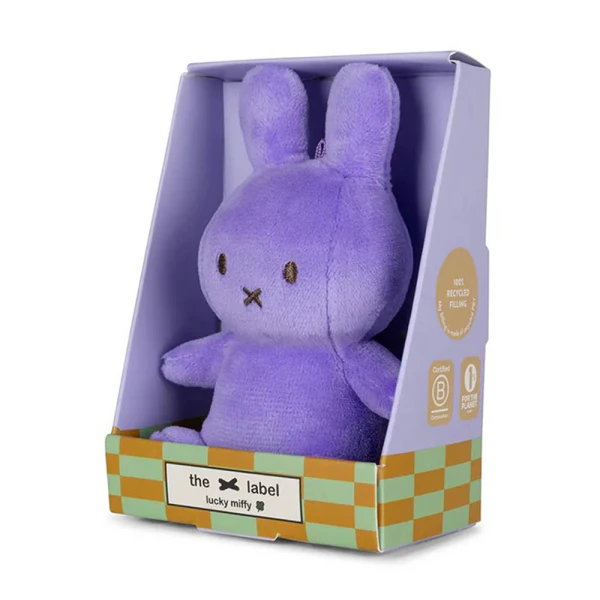 PLUSH BUNNY LUCKY MIFFY 10 cm BRIGHT LILAC IN GIFTBOX