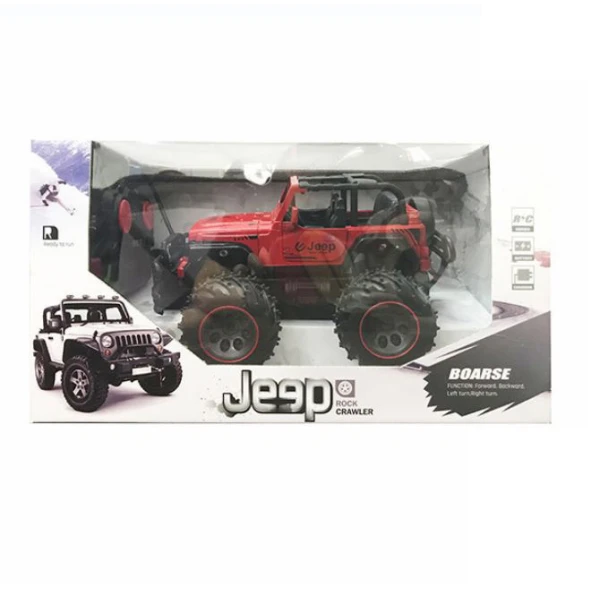 REMOTE CONTROL 1:16 JEEP OPENING DOORS 27MHz - RED