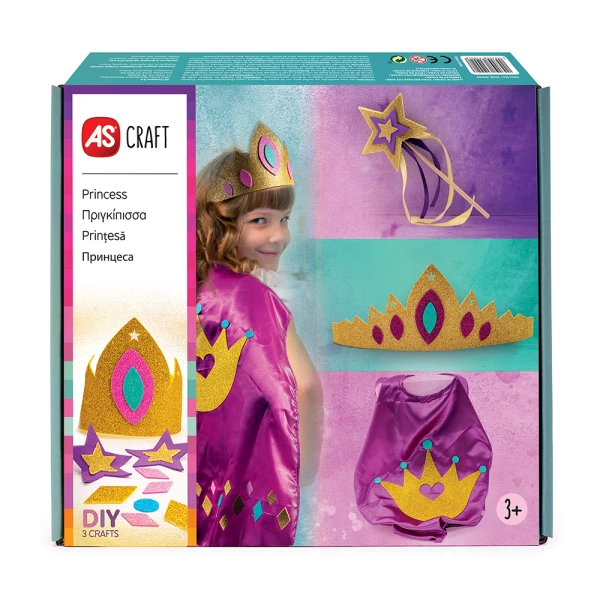 AS CRAFT PRINCESS DIY TOY WITH 3 CRAFTS FOR AGES 3+