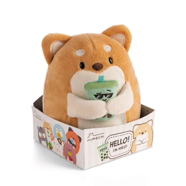MY MOCHI PLUSH 16 cm DOG HIRO WITH BUBBLE TEA IN GIFT BOX