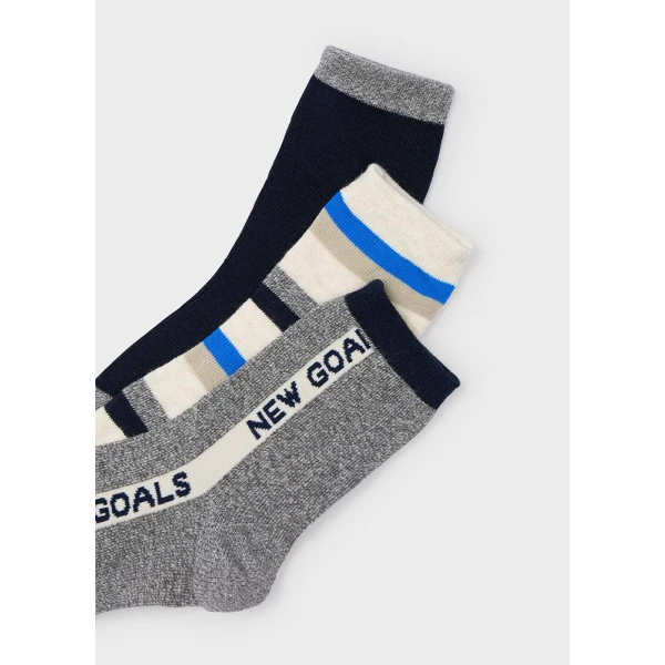 MAYORAL SET 3 SOCKS FINAL SCORE BLACK-BLUE