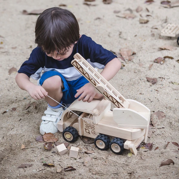 PLAN TOYS WOODEN FIRE VEHICLE