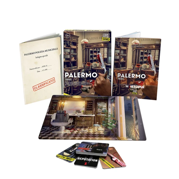 AS GAMES BOARD GAME CRIME SCENE PALERMO 1985 FOR AGES 18+ AND 1+ PLAYERS