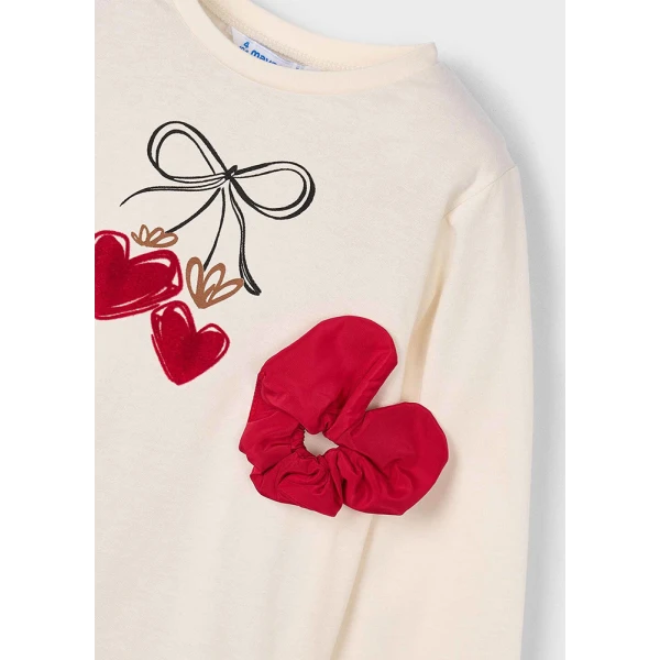 MAYORAL LONG-SLEEVE T-SHIRT ELASTIC BAND MACCHIATO-RED