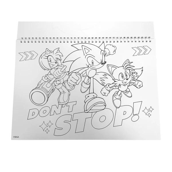 DRAWING PAD 23X33 cm 40 SHEETS AND STICKERS SONIC CLASSIC