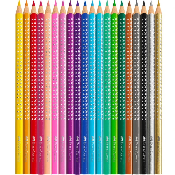 FABER-CASTELL ΜΕΤΑΛΛΙΚΗ ΚΑΣΕΤΙΝΑ SPARKLE ΜΕ 20 ΞΥΛΟΜΠΟΓΙΕΣ 