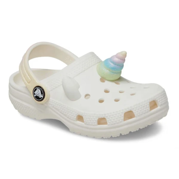 CROCS TODDLERS CLASSIC CLOG I AM RAINBOW UNICORN CHALK