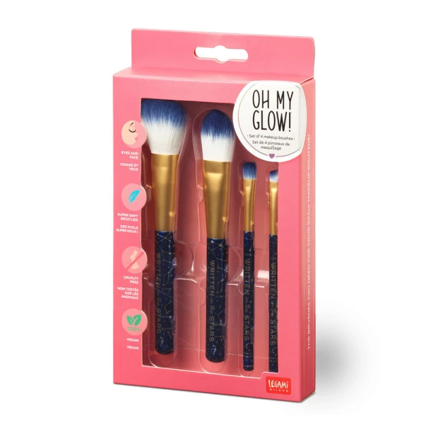 LEGAMI OH MY GLOW -ΣΕΤ 4 ΒΟΥΡΤΣΕΣ MAKEUP - ΑΣΤΕΡΙΑ