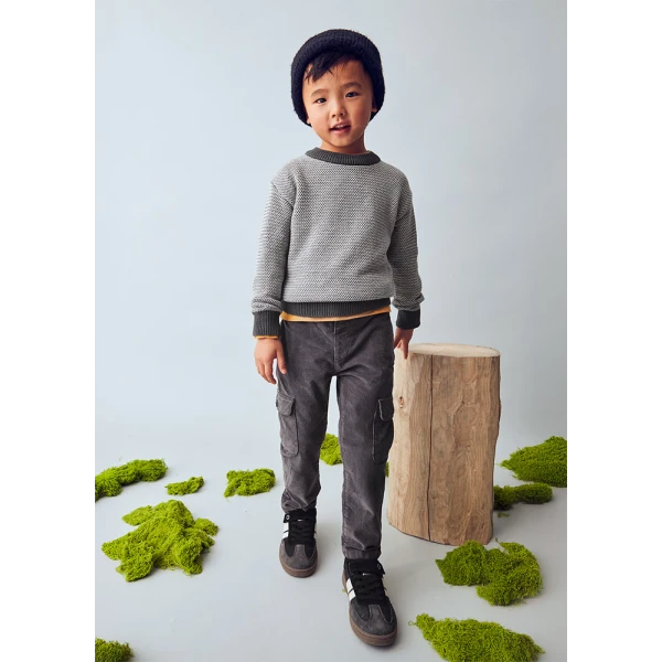 MAYORAL TROUSERS CARGO CORDUROY BLACKBOARD
