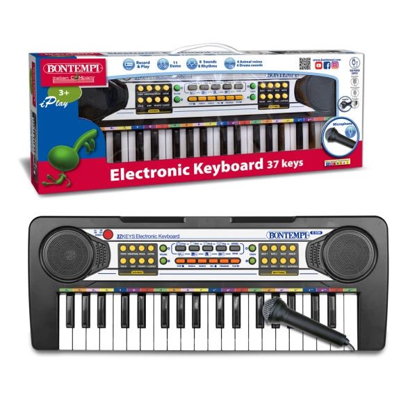 BONTEMPI ELECTRONIC KEYBOARD WITH 37 KEYS AND MICROPHONE