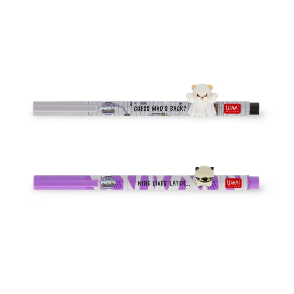 LEGAMI SET OF 2 ERASABLE HALLOWEEN GEL PENS  TRICK OR TREAT