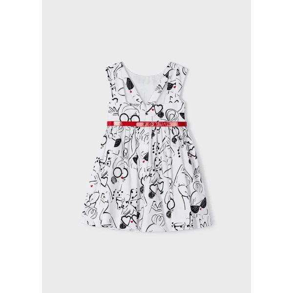 MAYORAL DRESS WITH BELT WHITE