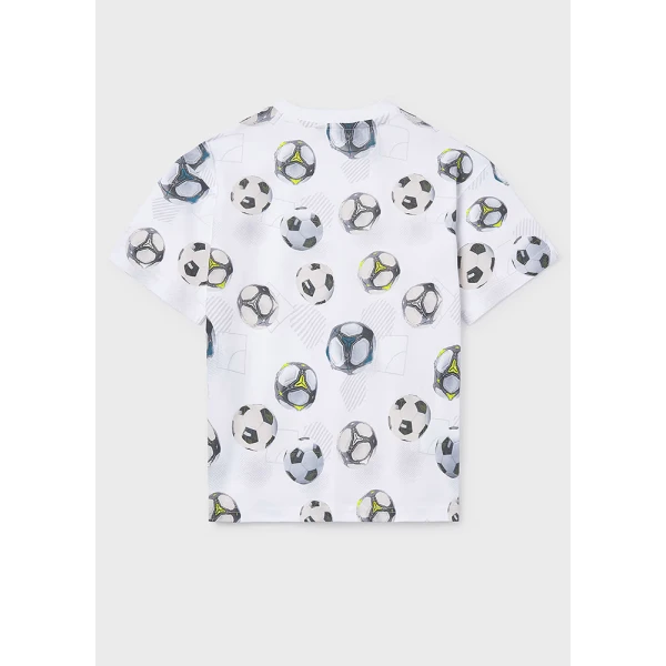 MAYORAL BLOUSE SHORT SLEEVES PRINTED WHITE 
