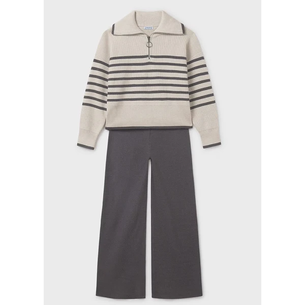 MAYORAL SET TROUSERS LONG KNITTED GRAPHITE INTENSE