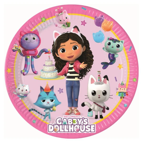 FSC ΧΑΡΤΙΝΑ ΠΙΑΤΑ 23 εκ. 8 τεμ. GABBYS DOLLHOUSE NEXT GENERATION