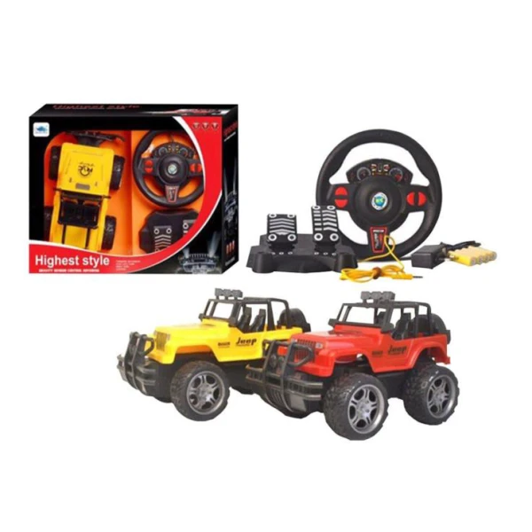 REMOTE CONTROL JEEP 1:16 WITH BRAKE-ACCELERATOR AND USB - 2 COLORS