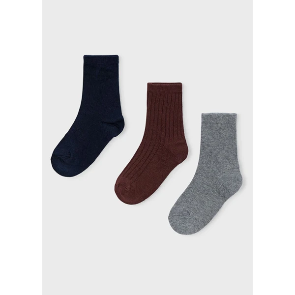 MAYORAL SET 3 SOCKS PLUM 
