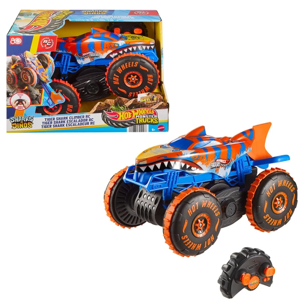 HOT WHEELS MONSTER TRUCKS ΤΗΛΕΚΑΤΕΥΘΥΝΟΜΕΝΟ ΟΧΗΜΑ 1:15 TIGER SHARK CLIMBER