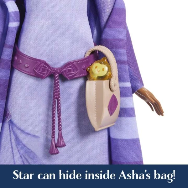 DISNEY WISH ΒΑΣΙΚΗ ΚΟΥΚΛΑ ASHA OF ROSAS ΚΑΙ ΦΙΛΟΣ