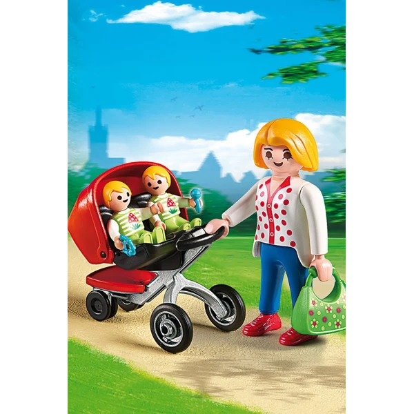 PLAYMOBIL CITY LIFE ΜΑΜΑ ΜΕ ΔΙΔΥΜΑ ΚΑΙ ΚΑΡΟΤΣΑΚΙ