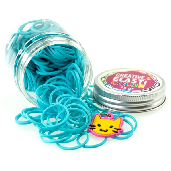 JAR WITH RUBBER BANDS & DECORATIVES GIRABRILLA