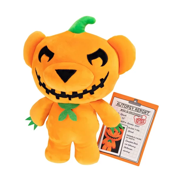 DEDDYBEARS PLUSH 30.5 cm TEDDY BEAR IN A SACK - SQUASH