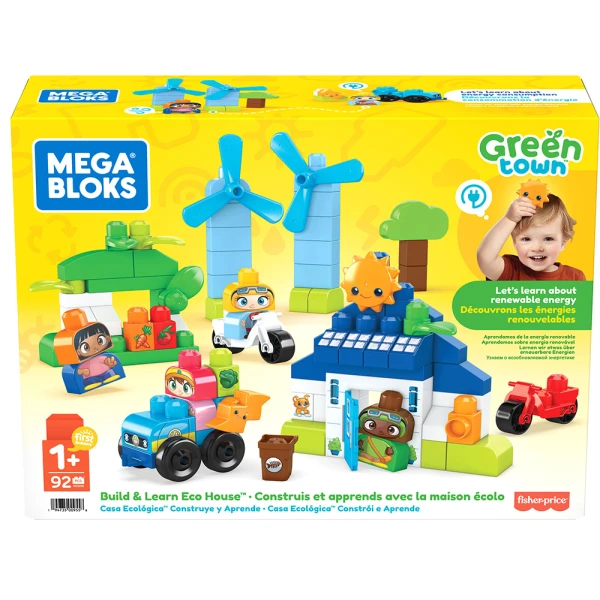 MEGA BLOKS BUILD & LEARN ECO HOUSE 92 pcs