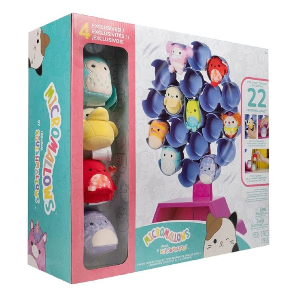 MICROMALLOWS - 22-PLACE COLLECTION WHEEL WITH 4 EXCLUSIVE 6 cm SQUISHMALLOWS PLUSH TOYS