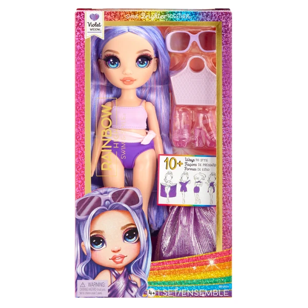 RAINBOW HIGH SWIM & STYLE FASHION ΚΟΥΚΛΑ VIOLET (PURPLE)