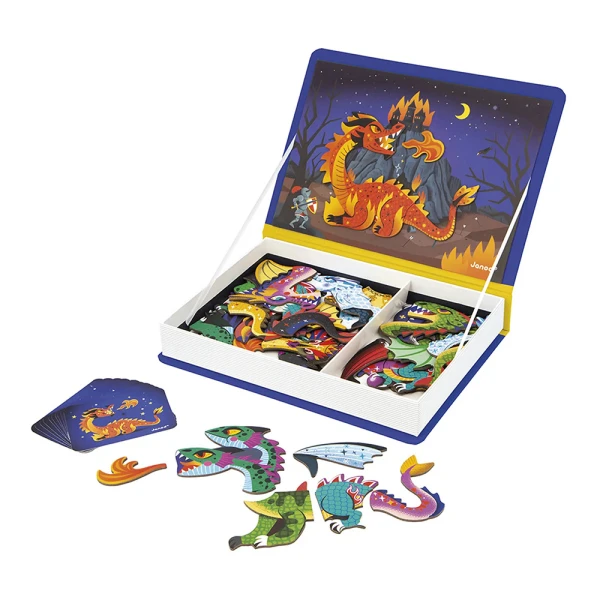 JANOD MAGNETIC GAME BOOK DRAGONS FOR AGES 3+